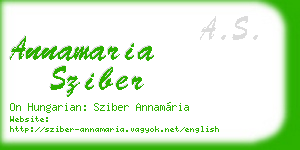 annamaria sziber business card