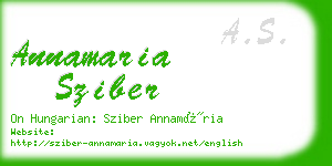 annamaria sziber business card